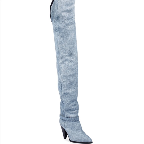 Isabel marant learon over the knee denim boots - Picture 2 of 11